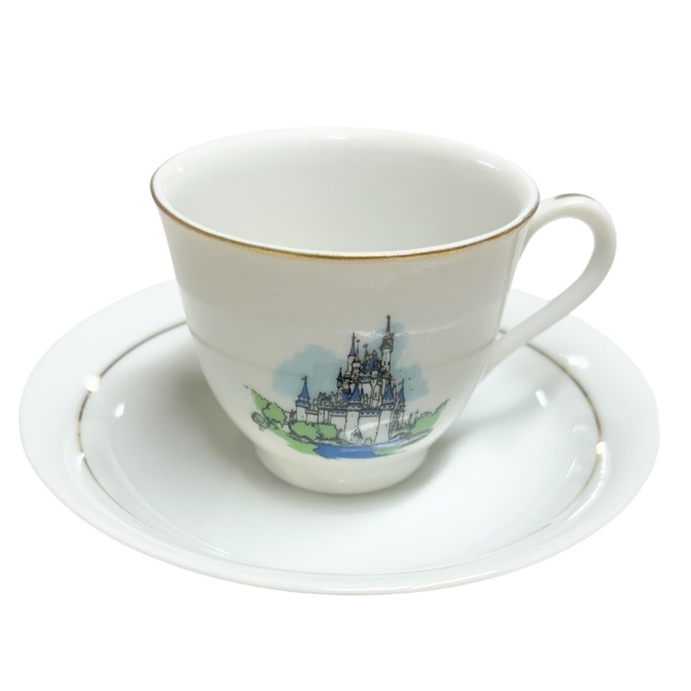 Vintage Walt Disney Cinderella's Castle Demitasse Cup & Saucer Japan